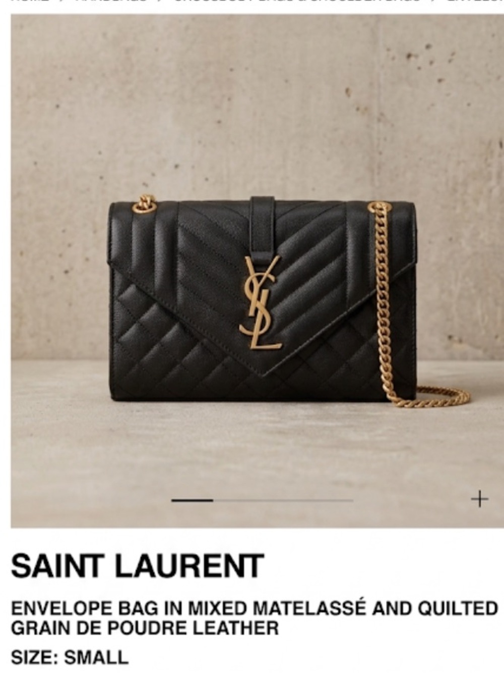 Saint Laurent YSL Envelope Purse Handbag Designer